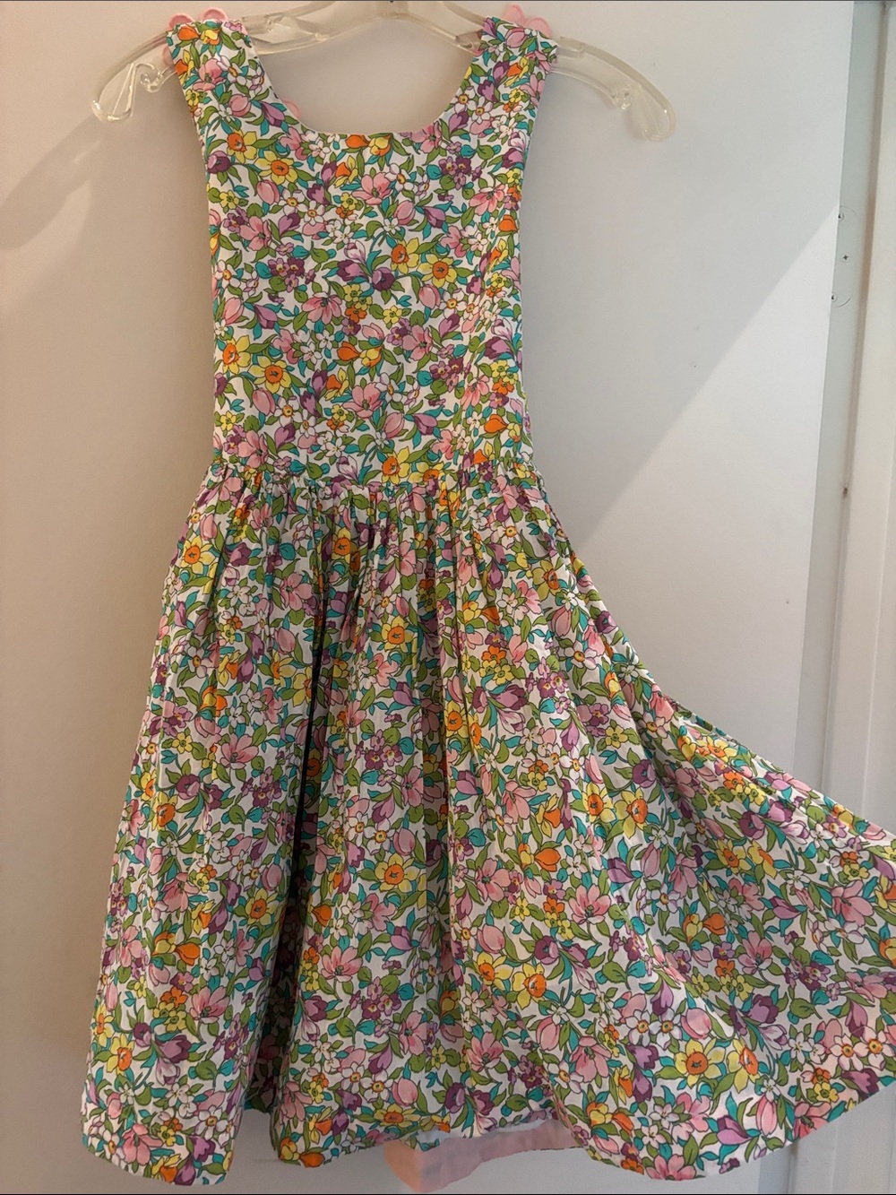 Anthropologie Mini Boden Floral Cotton Sleeveless Dress  size Y9-10